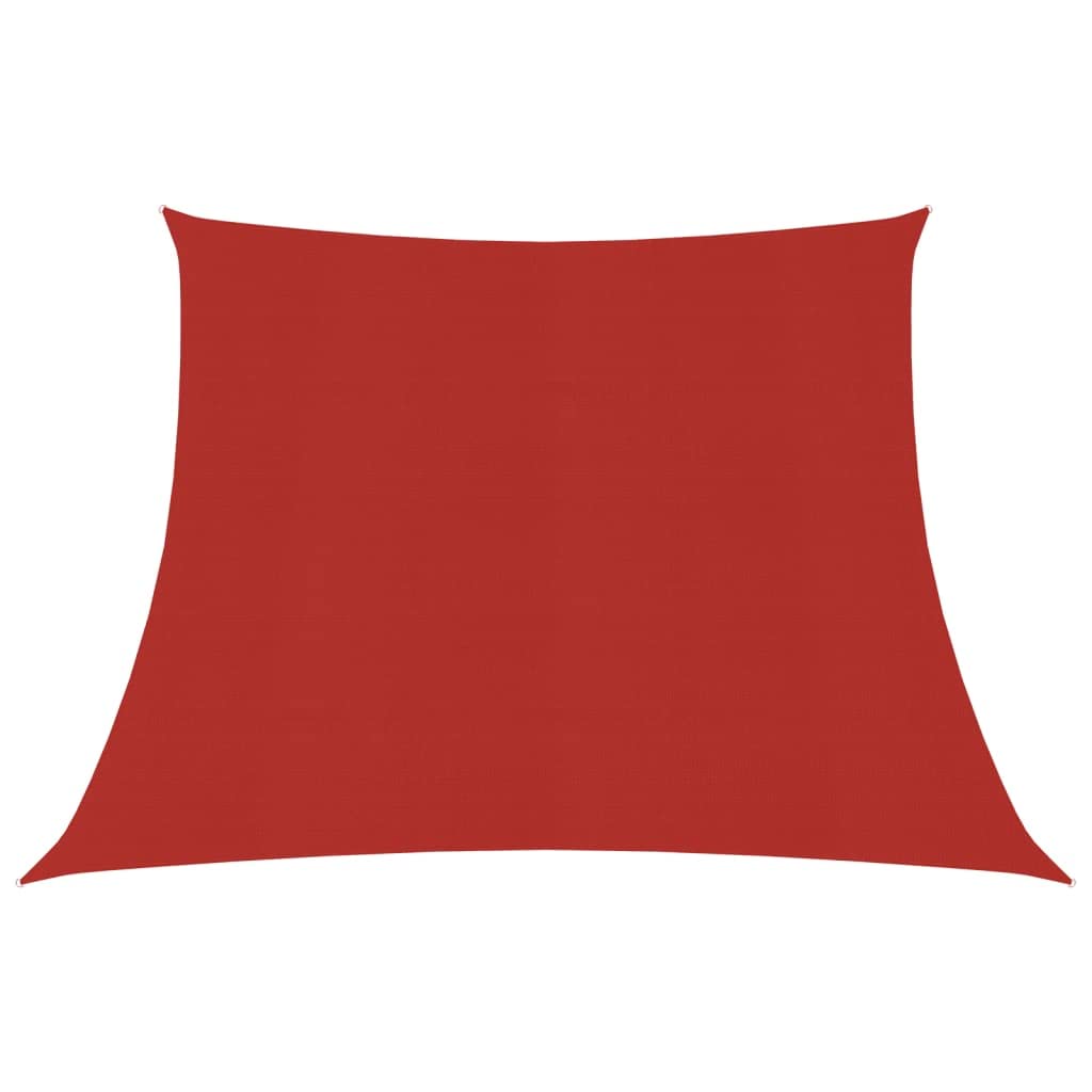 Voile d ombrage 160 g m² anti-UV rouge 3,4x2 m PEHD perméable à l'air
