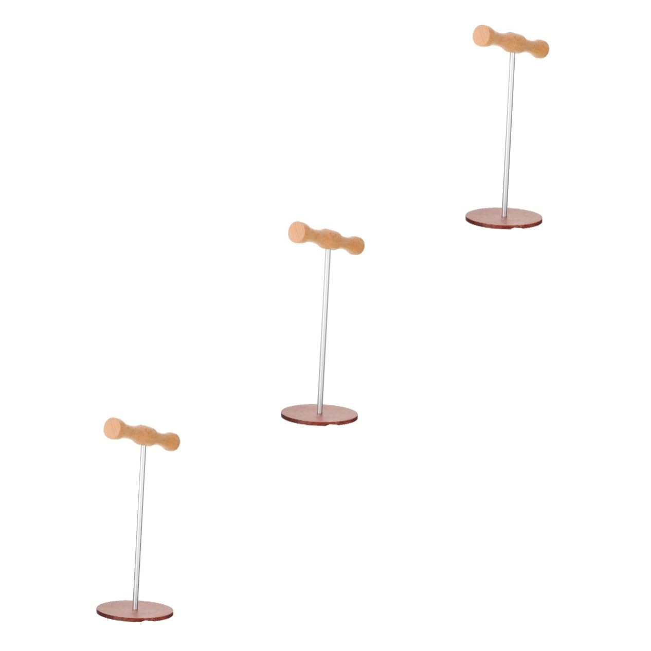 Mikikit 3kawałki Stojak Słuchawki z Drewna Organizer Do Gier Wsparcie Dla Headsetów Stabilny z Non- Padami Idealny Biurko Do Słuchawek Kluczy i Kabli Usb
