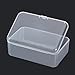 Farmer Mani 12 Pack Rectangular Clear Plastic Organizer Storage Box Containers (3.54 x 2.36 x 1.38 inch) with Lid for Beads and More