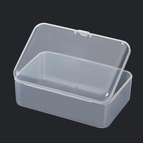 Image of 12 Pack Rectangular Clear Plastic Organizer Storage Box Containers (3.54 x 2.36 x 1.38 inch) with Lid for Beads and More