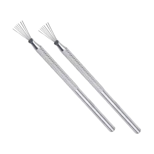 HOMSFOU 2pcs Clay Texture Brush for Ceramic Modeling Pottery Clay Tools DIY Pottery Pot Modeling Tools Lightweight
