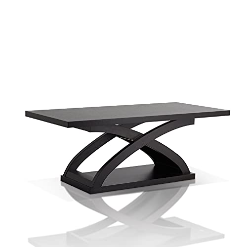 Furniture of America Hali Contemporary Wood Coffee Table Espresso Espresso Finish, Wood Finish