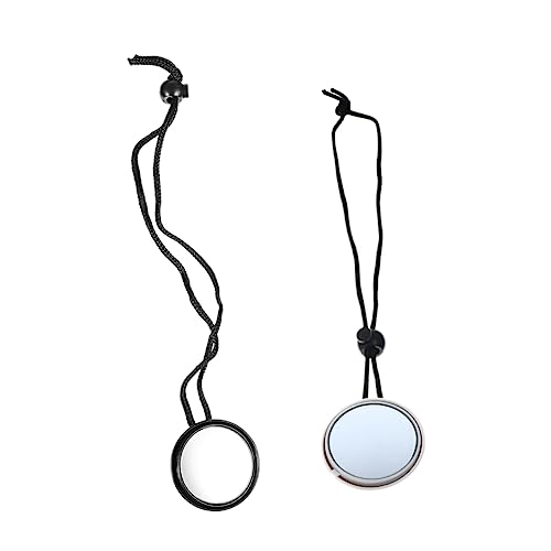 Parliky 2pcs Adjustable Diving Mirror Safety Rearview Mirror for Underwater Cave Diving Durable Boat Accessories with Bungee Lanyard for Scuba Equipment
