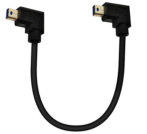 innov8 Mini Displayport Male to Male Angled Video Extension Cable 8k 1.4 60Hz 30cm (Right to Right)
