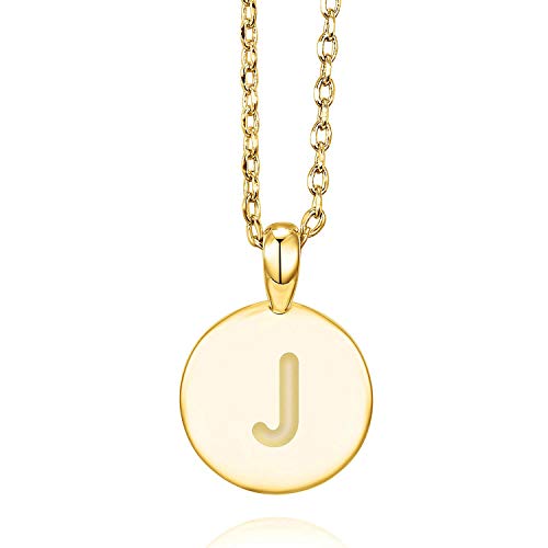 PAVOI 14K Yellow Gold Plated Letter Necklace for Women | Gold Initial Necklace