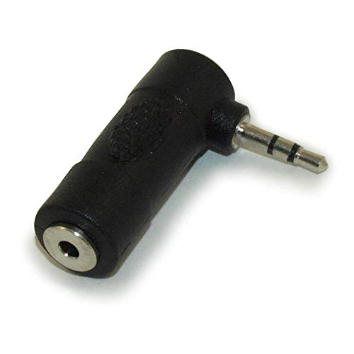 Adaptador de ángulo recto 2.5mm macho/hembra estéreo TRS miniatura 1
