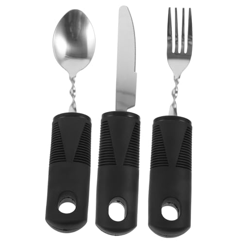 Toyvian �X�e�����X���X�v�[�� �t�H�[�N �i�C�t ����~�߃n���h�� �ϏՌ��݌v �K���^�J�g�����[ ����� ��Q�Ҍ��� �����H���⏕�p 3�Z�b�g