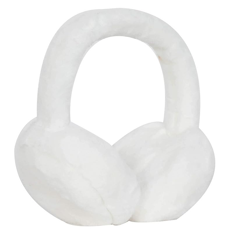 w+ Women's Winter Outdoor Wear Ear Muffs/Warmer for Kids and Adults, Ideal Head/Hair Accessory for winters (White)-picture-4