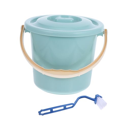 FRCOLOR ポータブル小便器 プラスチック製 蓋付き 夜間用 おしっこ壺 高齢者 子供 障害者用 便器 再利用可能 滑り止め底 軽量設計 家用トイレ バケツ型 小型トイレ容器