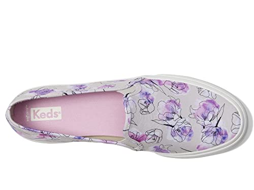 Image of Keds Womens Double Decker Canvas Slip On Sneakers Shoes Casual - Black