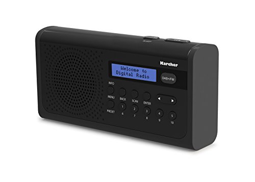 Karcher DAB 2405 DAB Radio tragbar (DAB+ / UKW Radio, Wecker, LCD-Display, Lautsprecher, Kopfhöreranschluss, Netz… - Image 3