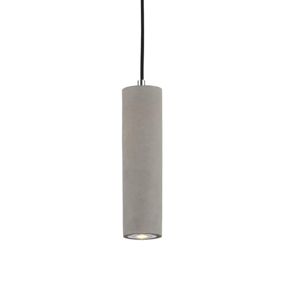 BLOOHK Concrete Cylinder Pendant Light, Retro Industrial LED Hanging Spotlight for Kitchen Island, Bar, Dining Room, Hallway