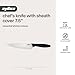 Zyliss Chef's Knife with Sheath Cover - Stainless Steel Knife - Fruit, Vegetable, Herbs & Meats Knife - Travel Knife with Safety Kitchen Blade Guards - Dishwasher & Hand Wash Safe - 7.25