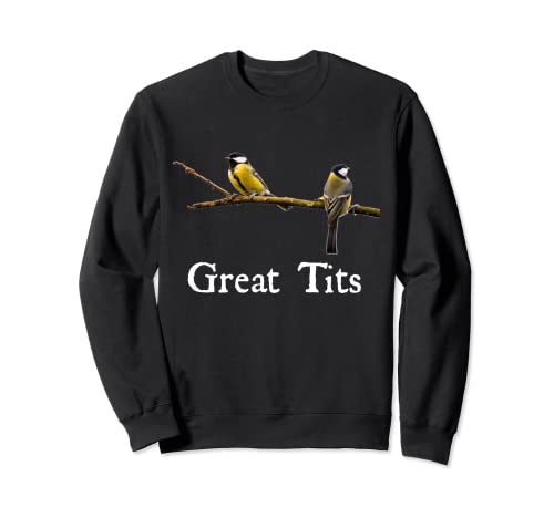 Image of Great Tits Two Birds On A Branch Sweatshirt