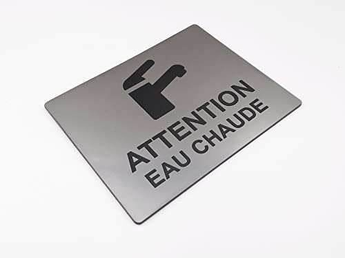Attention Eau Chaude Petit écriteau Autocollant de signalisation Cover