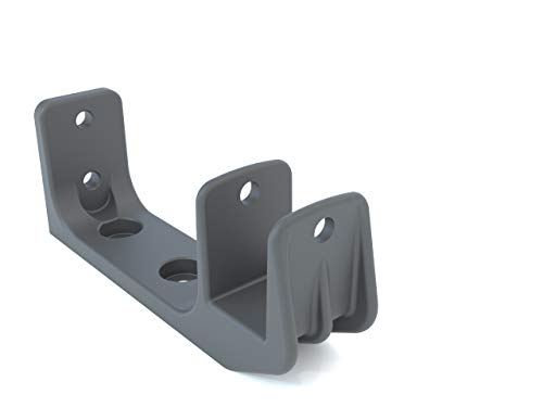 VANA SPP059 Lot de 4 supports muraux pour auvents en aluminium/acier 40 mm, gris, aluminium Cover