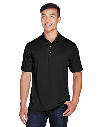 Harriton Men's Advantage Snag Protection Plus IL Snap Placket Polo 5XL BLACK