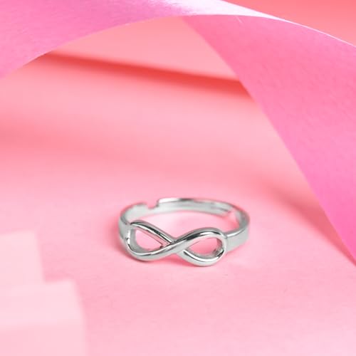 Image of Clara Pure 925 Sterling Silver Eve Infinity Love Finger Ring Gift for Women