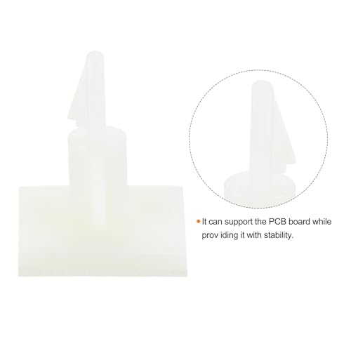 QUARKZMAN 55 Stk. Selbstklebende Leiterplattenabstandshalter, Klebrige Nylon-Isolierabstandshalter für Leiterplatten, Unterstützungshöhe 0,53, Passend 4mm bis 4,3mm, Weiß