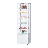 PeakPursuit 9.8 Cu.ft Commercial Display Refrigerator, Double-Layered Glass Display Fridge with Single-Door & Interior LED Lighting, Cake Refrigerator for Cafe, Restaurant, Dessert Shop, White