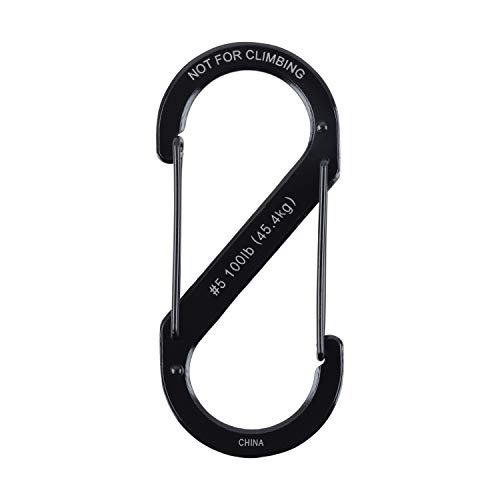 Nite Ize Size-5 S-Biner Dual Carabiner, Stainless-Steel, Black #TOP3