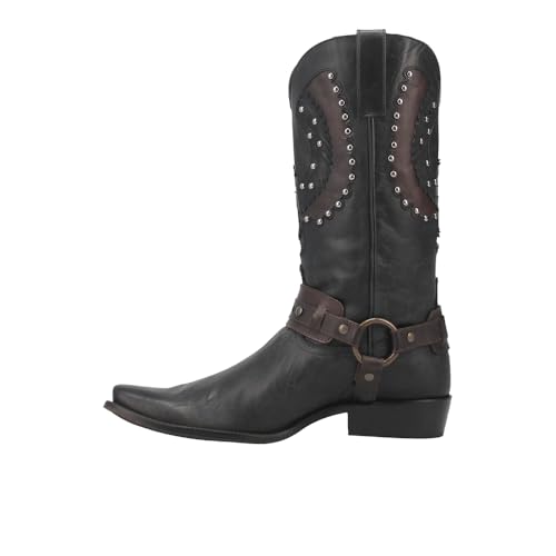 Image of Dingo Mens War Eagle Studded Square Toe Pull On Casual Boots Mid Calf