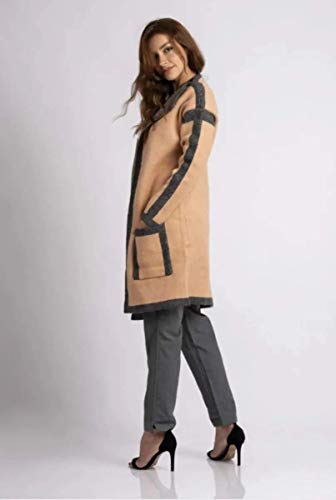 Casaco Casacão Aberto Lã Tricot Sobretudo Kimono Comprido Promoção Inverno Com Bolso Elegante Social