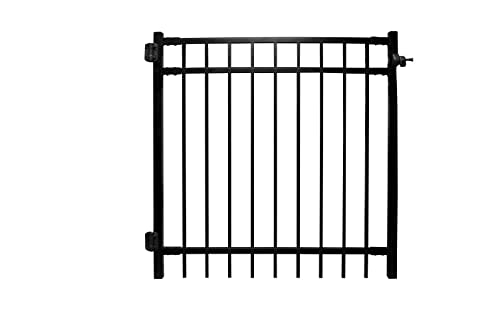 Weatherables Livingston Aluminum Gate Kit – DIY Kit for Backyard and Garden Fencing, Made with Durable Powder-Coated Aluminum That Combats Rust, Fading, and Corrosion (4’ Wide Gate Kit)