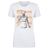500 LEVEL Peyton Stearns Psychedelic Name Shirt for Women (White, Small)