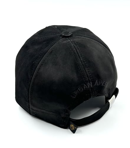 Image of Pure Leather Cap for Mens and Womens Adjustable Cap Cap Pure Suede Leather Cap