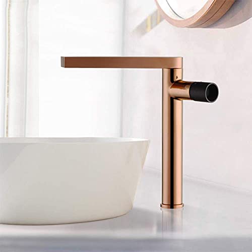 Robinet d'évier de salle de bain et cuisine en laiton noir et chrome