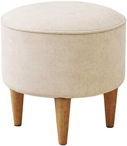Tabouret repose-pied pour soulager les jambes lourdes avec assise rembourrée et stable en bois