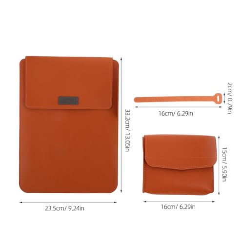 Funda para portátil SOIMISS en sofisticado PU camel con acabado ultrafino 4
