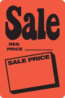 LS2PRI Sale Price Regular Price Permanent Pricing Pre-Printed Label Sticker (250 Per Roll) Retail Business Store Labels (2" x 3")