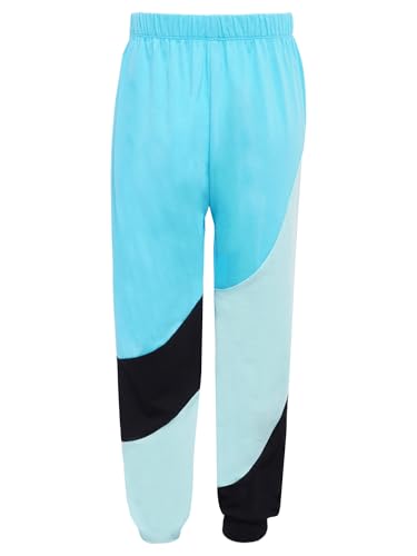 YiZYiF Kids Girls Color Block Sweatpants Joggers Dance Sports Pants Running Workout Trousers Bottoms4