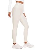 CRZ YOGA Fleece Thermal Leggings 28'' Milky White Medium