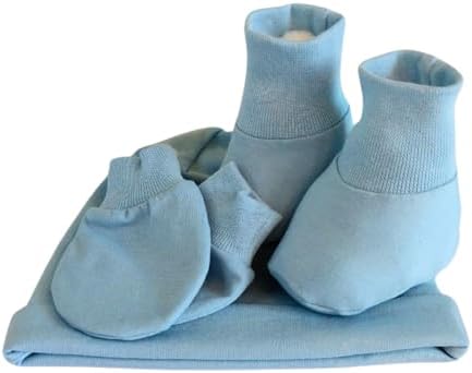 Kit Touca Luva Pantufa Bebê Recém Nascido Enxoval Maternidade Alg...