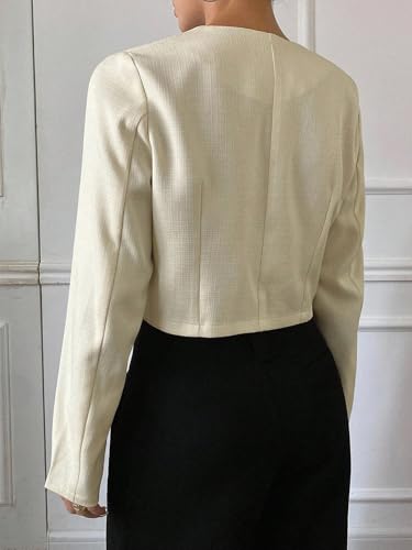 Chic Apricot Womens Fall Winter Jacket – The Perfect Short Companion for Style and Comfort (Large) - Image 2