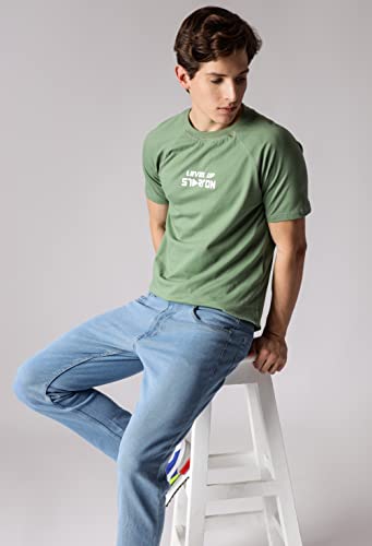 Image of Trendy Men's Round Neck T-Shirt Pure Pre Combed Cotton Bio-Washed 3D Print (STM-003)