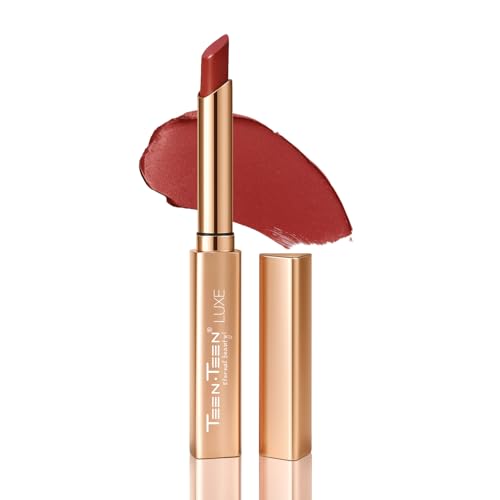 Image of TEEN TEEN LUXE Matte Lipstick | Long Lasting | Ultra Smooth | Velvet Finish Rich Pigmented Lip Shade | Lightweight & Travel Friendly Lip Color Stick | Naughty-Nude, 1gm