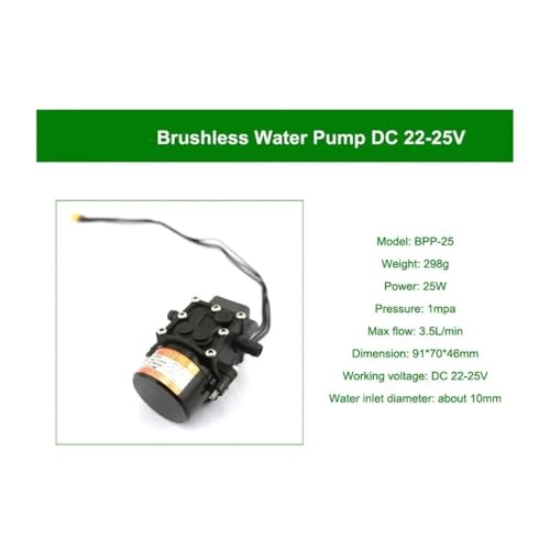 Pompe à eau sans balais 6S DC22-25V pour système de pulvérisation drone esc