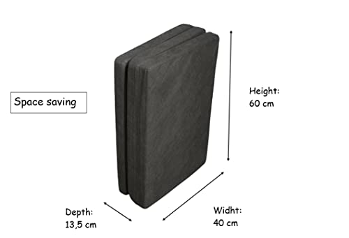 Altabebe AL5000-15 Reisebettmatratze anthrazit, 60x120 cm/Höhe 4,5 cm - Matratze für Baby Reisebett mit Stoffbezug, atmungsaktiv, waschbar, schadstoffgeprüft – Bild 4