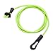 Adjustable Leash for Paddle and Fishing Rod, Stretchable 4 ft (Extends to 6 ft), Rubber Safety Tether with D-for Ring Clip, 2-Pack(Green)