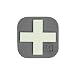 VANQUEST Medical Cross 'Super-Lumen' Glow-in-The-Dark Patch (Wolf Gray)