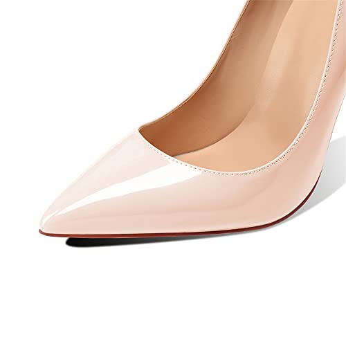 XINIUNIU High Heels for Women Pumps Patent Leather Slip on 4.7 inches/12CM Formal Shoes Sexy Fashion Stiletto Dress Shoes Wedding Shoes Pointed Toe3