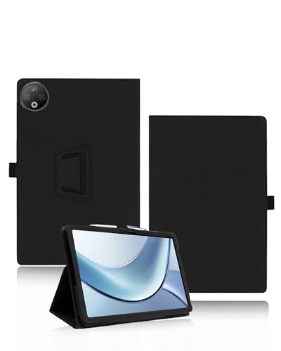 Schutzhülle für DOOGEE V Pad Tablet 12 Zoll 2025 Neueste, yystao PU-Leder Schutzhülle Kompatibel mit DOOGEE V Pad - Handschlaufe, Haut-texturiertes vollumhüllendes Design, Schwarz
