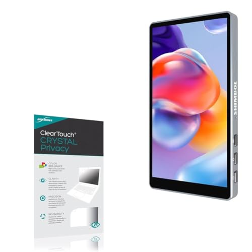 BoxWave Screen Protector Compatible with Shimbol CP5 Vlog Monitor (5 in) - ClearTouch Crystal Privacy (2-Pack), Privacy Screen Protector Flexible Film Clear