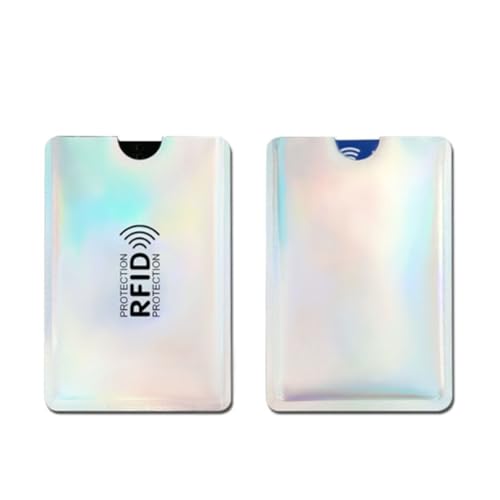 GreatRise Étui de protection anti-démagnétisation RFID - Porte-cartes - Film en aluminium - Pochettes sécurisées - Blocage RFID - Bloqueur NFC -...