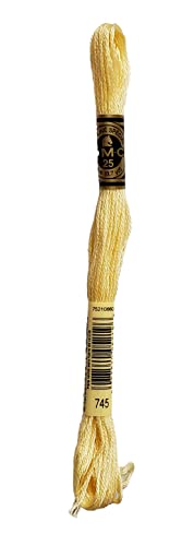 Image of DMC 6-Strand Embroidery Cotton Bundle - Yellow Color Family -4 Skeins of Thread - 8.7yd Skeins