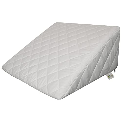Extra Large Foam Wedge Cushion for Bed and Living Room - Bed Wedge Pillow with Removable Washable Cover - Leg Rest Cushion Pillow for Back Support, Elevating Legs and Acid Reflex (20"x18"x11)